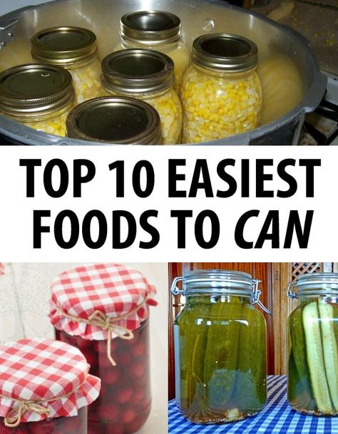 easy foods to can pin List Of Things To Can, Easiest Things To Can, Easy Things To Can For Beginners, Foods To Pressure Can, Best Foods To Can, What Can You Can, Things To Can And Preserve, Best Things To Can, Foods To Can