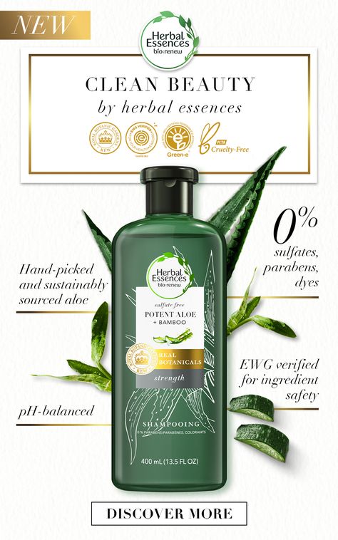 It's time for a shower upgrade. Herbal Essences' new Bio:renew Aloe collection nourishes and strengthens dry hair. Feel good, ‘cause this collection is endorsed by the Royal Botanic Gardens, Kew, a world leading expert on plant science, includes sustainably sourced Aloe and is certified PETA cruelty free. Discover the wonders of nature, selected by experts, blended by us. That’s plant-based beauty. Shampoo Ads, Aloe Shampoo, Shower Upgrade, Natural Packaging, Ph Balanced Shampoo, Herbal Steam, Royal Botanic Gardens, Broken Nails, Glossy Makeup