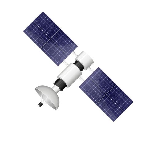 Satellite vector design illustration isolated on white background Space Satellite Illustration, Satellite Illustration, The Satellite, Vector Design, Design Illustration, My Images, Vector Art, Art Images, Illustration Design