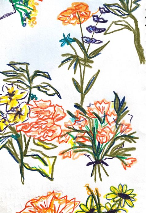 Colored Pencil Art Prints, Tiny Colored Pencil Drawings, Flower Doodles Colored Pencil, Pencil Crayon Flowers, Colored Pencil Flowers Simple, Colored Pencil Drawings Of Flowers, Flower Colored Pencil Drawing, Flower Color Pencil Drawing, Color Pencil Flowers