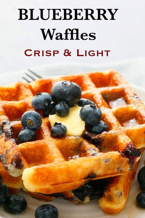 Waffles Recipe Easy, Blueberry Waffles Recipe, Buttermilk Waffles Recipe, Easy Dinners For Kids, Buttermilk Blueberry, Buttermilk Waffles, Blueberry Waffles, Waffles Easy, Sweet Breakfast Treats