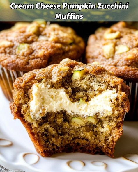 Pumpkin Zucchini Muffins, Cream Cheese Pumpkin, Pumpkin Zucchini, Grated Zucchini, Cheese Pumpkin, Zucchini Muffins, Pumpkin Muffins, Pumpkin Puree, Vegetable Oil