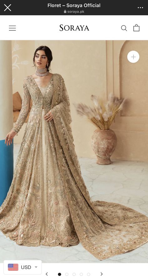 Walima Dress Inspiration, Desi Nikah Dress, Pakistani Bride Reception Look, Silver Asian Wedding Dress, Simple Valima Bridal Dress Pakistan, Gold Walima Dress, Pakistani Nikkah Dress Brides, Elegant Nikkah Dress, Nikkah Bridal Outfit