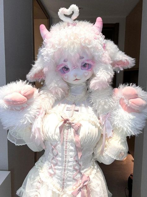 Panda Fursuit, Kemonomimi Makeup, Japanese Fursuit, Chinese Fursuit, Fursuit Styles, Cute Fursuits, Kig Fursuit, Chibi Hatsune Miku, Pretty Fursuits