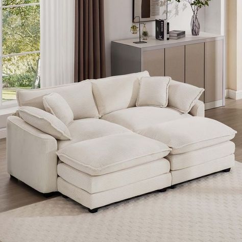 White loveseat