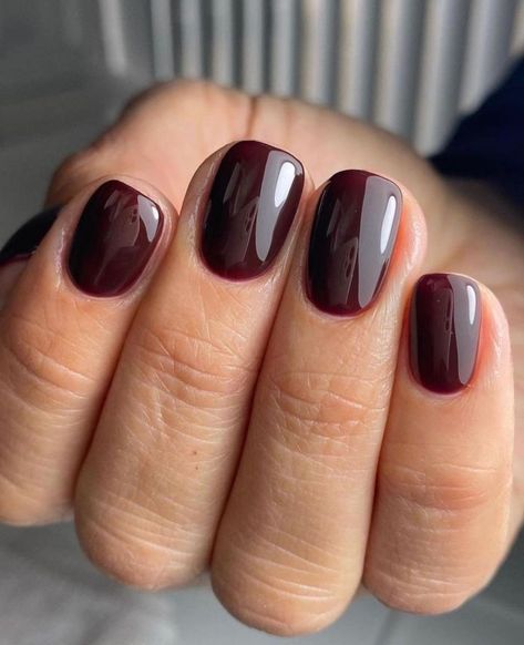 Tendenze unghie Autunno 2023 💅🏻 colori e nail art🍂 Brown Shiny Nails, Berry Nails, Nagellack Trends, Fall Gel Nails, Subtle Nails, Red Nail Polish, Gel Nail Colors, Burgundy Nails, Nail Colours