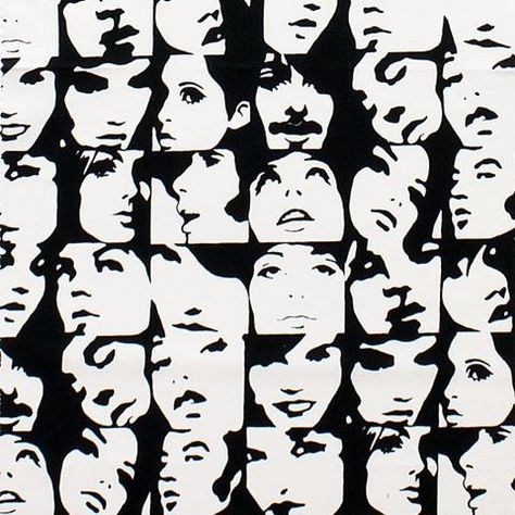 Black & White by Alexander Henry - In Crowd in Black and White 달력 디자인, Collage Mural, Black And White Face, Alexander Henry, Art Pop, Art Collage Wall, Picture Collage, Room Posters, White Photo