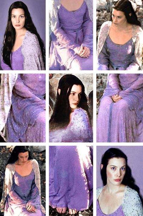 Arwen Costume, Arwen Dress, Aragorn And Arwen, Lotr Costume, Fairycore Dresses, Elven Dress, Tolkien Elves, Two Towers, Lavender Dress