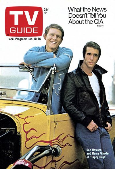 15 TV Guide covers from the 1970s that will take you down memory lane Happy Days Tv Show, Henry Winkler, The Fonz, Ron Howard, Vintage Television, Classic Television, Old Tv Shows, Vintage Tv, Retro Tv