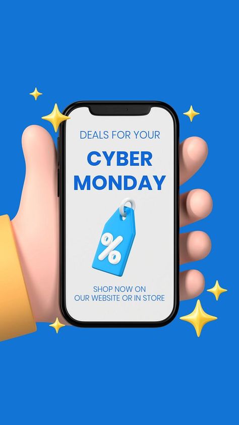 Cyber Monday Instagram story template, editable text on 3D design | premium image by rawpixel.com Monday Instagram Story, Template Social Media, Creative Fonts, Instagram Story Template, Story Template, Online Tools, Design Vector, Free Design Resources, 3d Illustration