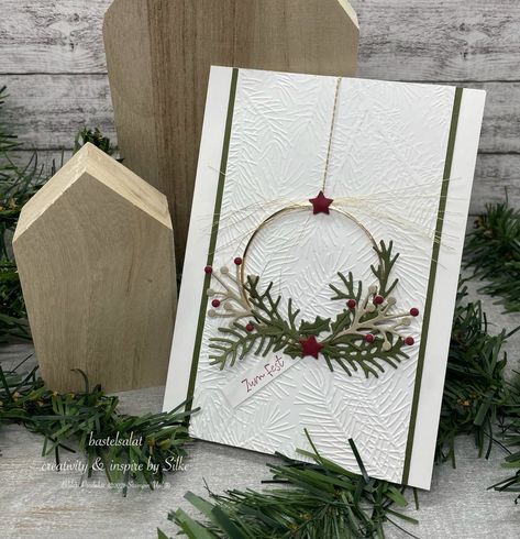 Noel Christmas Cards, Stampin Up Weihnachten, Joy Christmas Card, Homemade Holiday Cards, Greeting Card Display, Creative Birthday Cards, Stamped Christmas Cards, Paper Christmas Ornaments, Nature Card