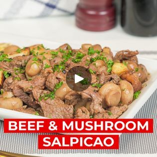 Beef & Mushroom Salpicao Recipe | maize, beef, recipe | Ang inyong favorite resto dish, gawin natin at home! With this #simpol version of BEEF & MUSHROOM SALPICAO, hindi na kayo lalayo for this comfort dish!... | By Simpol Salpicao Recipe, Beef Mushroom, Filipino Foods, Mushroom Recipe, Comfort Dishes, Beef Recipe, Filipino Recipes, Maize, Mushroom Recipes