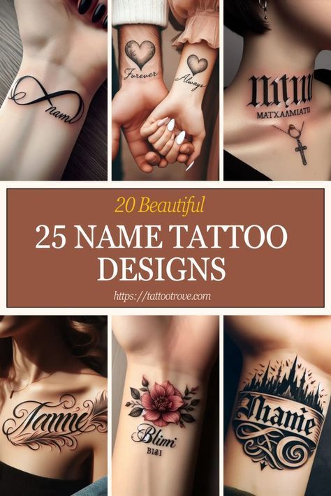 Tattoo Designs For Loved Ones, Font For Name Tattoo, Name Tattoos For Couples, Name Tattoos Fonts, Name Wrist Tattoos For Women, Neck Name Tattoos Women, Name Tattoo Designs Men, Neck Name Tattoo, Name Tattoo Designs For Men