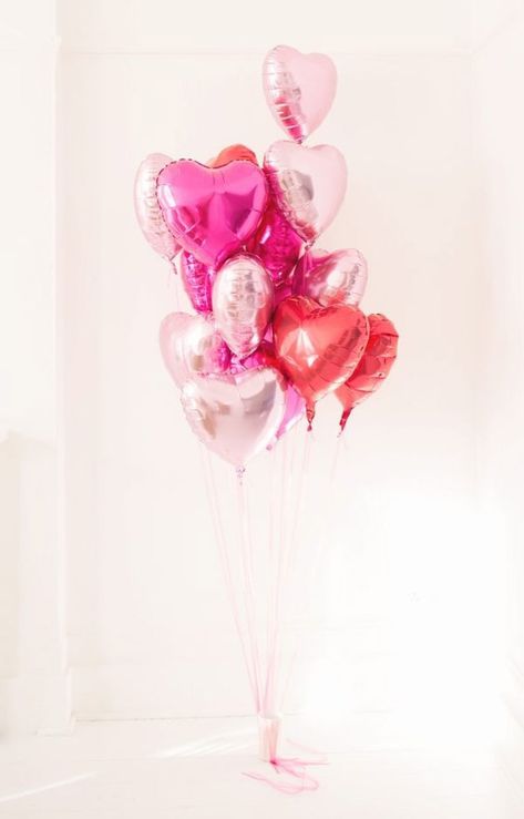 Happy Valentine's Day! Heart Day, My Funny Valentine, Bohol, Pink Valentines, Heart Balloons, Balloon Bouquet, Pink And Red, All You Need Is Love, Uk Wedding