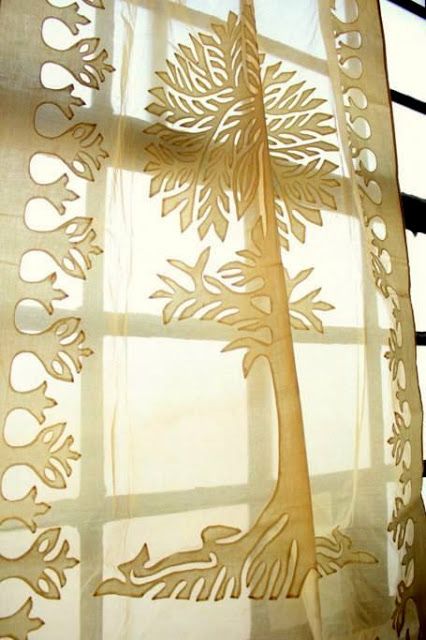 iTokri applique curtain Applique Curtains, Cotton Curtains, My Dream, Tree Of Life, Oversized Mirror, Curtains, Mirror, Canvas, Furniture