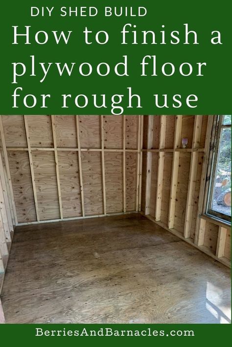 A plywood floor is cheap and easy. Here's how to finish it for rough use. How To Finish A Shed, Diy Shed Flooring Ideas, Workshop Flooring, Shed Floor Ideas, Shed Flooring, Shed Floor Covering Ideas, Shed Flooring Ideas, Diy Shed Cheap Easy, Cheap Building Materials