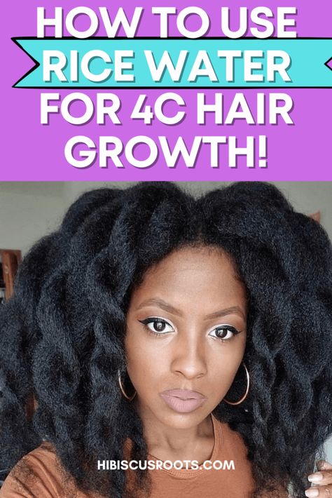 Learn more about the benefits of rice water for 4c hair and how to use rice water for 4c hair growth! Rice Water 4c Hair, Black Rice Water For Hair Growth, Diy Rice Water For Hair, How To Use Rice Water For Hair, How To Make Rice Water For Hair Growth, Rosemary Oil Hair Growth, Black Crowns, Rice Water For Hair Growth, 4c Hair Growth