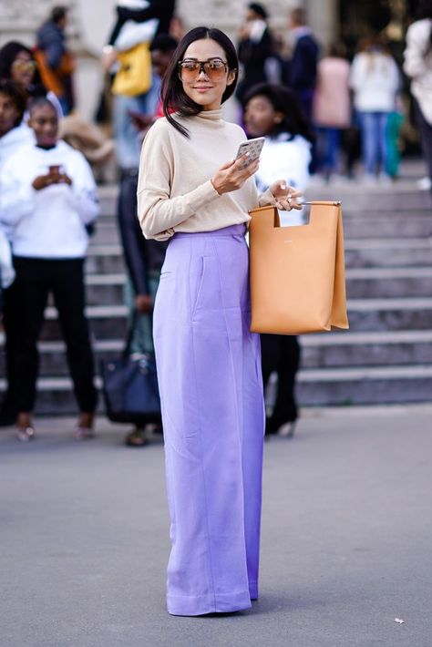 Wear Your High-Shine Sequined Dress During the Day | Outfit Inspiration For 2018 | POPSUGAR Fashion Photo 2 A Woman, Lavender, Street Style