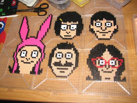 Bobs Burgers Pixel Art, Bobs Burgers Perler Beads, Hama Art, Nerd Crafts, Perler Art, Diy Perler Bead Crafts, Perler Bead Templates, Bobs Burgers, Hama Beads Patterns