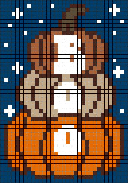 Alpha Patterns Halloween, Autumn Pixel Art, Halloween Alpha Pattern, Fall Pixel Art, Fall Tapestry, Pixel Art Halloween, Minecraft Pattern, Modele Pixel Art, Pumpkin Cross Stitch