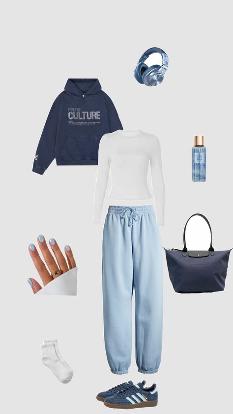 #school #ootd #inspo #backtoschool #blue Stockholm Fashion School, Back To School Outfits 2024-2025, School Fits Shuffles, Outfit Inspo School, School Ootd, Ootd Inspo, Back To School, Ootd, Outfit Inspo