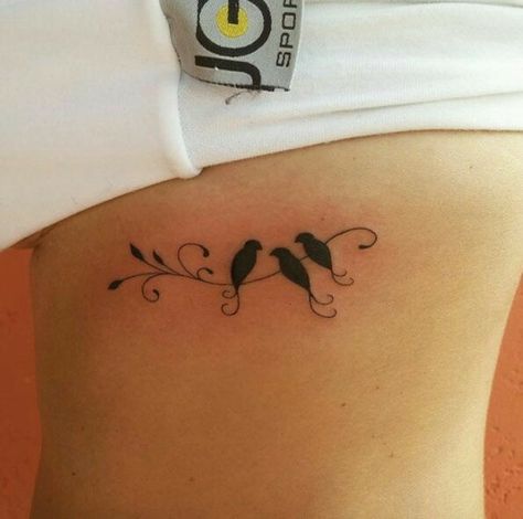 Rib Tats, Cutesy Tattoos, Tattoo For Women Ideas, Three Birds Tattoo, Bird Tattoo Ribs, Tattoo Ribs, Small Rib Tattoos, Little Bird Tattoos, Vogel Tattoo