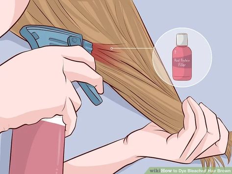 How to Dye Bleached Hair Brown (with Pictures) - wikiHow Bleach Hair Dye, Bleach Damaged Hair, Box Dye, Bleaching Your Hair, Brown Hair Dye, Old Towels, Hair Back, Hair Brown, Brown Box