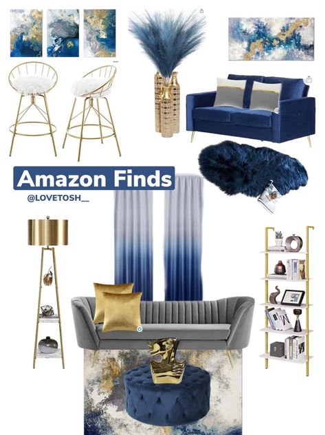 How to redesign your home easily with colors and art 2023 | Home Decor Ideas Blue Ideas For Living Room, Blue Gray Silver Gold Living Room, Gray And Blue Couch Living Room Ideas, Gray Navy Gold Living Room, Black Gold And Blue Home Decor, Navy Blue And Gray Living Room Decor Area Rugs, Grey And Blue Furniture Living Room, Gray And Blue Living Room Ideas Modern, Navy Blue Gold And Silver Living Room