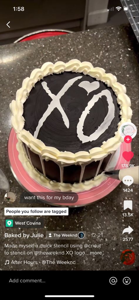 The Weeknd Birthday Cake Ideas, The Weekend Cake Ideas, Xo Birthday Cake, Xo Cake The Weeknd, Cake The Weeknd, The Weeknd Cake, Xo Cake, Xo Party, Weeknd Birthday