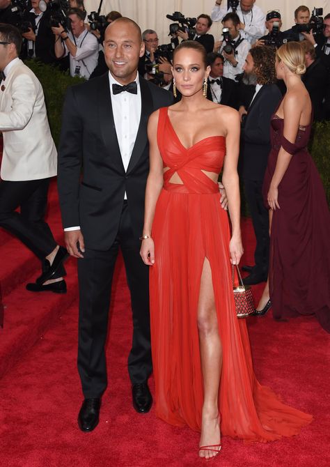 She's Red Carpet Ready at Every Big Fashion Event Hannah Davis, Red Carpet Ready, Stylish Couple, The Met Gala, Olivia Munn, Derek Jeter, Tuxedos, Fashion Couple, Big Fashion