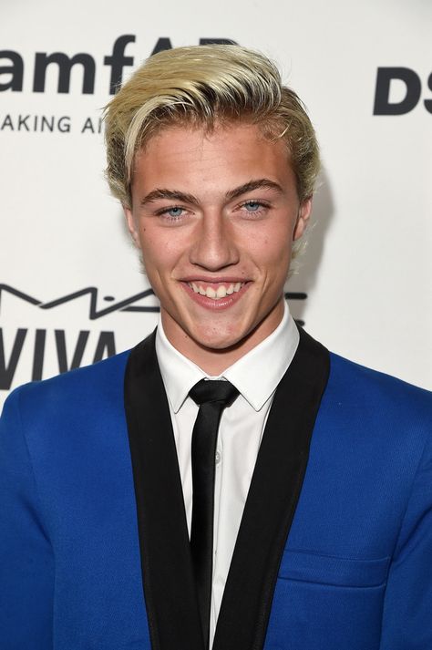 Model Lucky Blue Smith Attends amfAR's Inspiration Gala Los Angeles at Milk Studios on October 29, 2015 in Hollywood, California. ❤ Lucky B Smith, Blue Smith, B Smith, Lucky Blue Smith, Gap Teeth, Lucky Blue, October 29, Hollywood California, Art Sketchbook