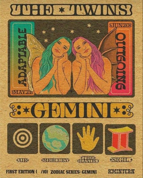 Gemini Art, Walpapers Cute, Gemini And Aquarius, Gemini Rising, Astrology Art, Zodiac Signs Gemini, Zodiac Art, Gemini Zodiac, First Art