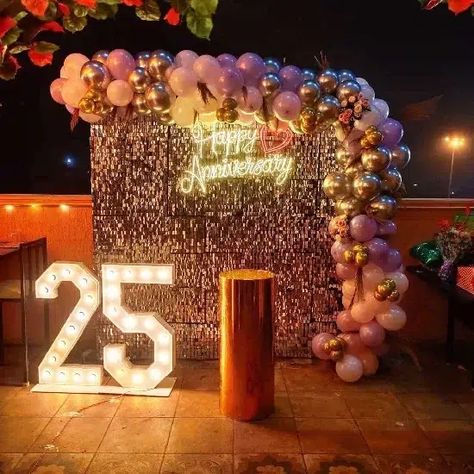 Let's dive in and discover some Wedding Anniversary Decoration Ideas to make your anniversary celebration truly extraordinary. Check it out and make your day Wedding Anniversary Decoration Ideas, 25th Anniversary Decor, Anniversary Decoration Ideas, 25th Wedding Anniversary Decorations, Decoration With Balloons, 25th Marriage Anniversary, 40th Anniversary Decorations, 25th Anniversary Decorations, 25th Wedding Anniversary Invitations