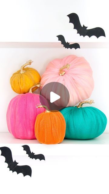 Kara Whitten on Instagram: "More easy pumpkin DIYs coming at you… these sparkly tulle pumpkins are a great way to transition from summer to fall with all the magical vibes. Tutorial below 👇🏻 

To make your own remove the stem from faux pumpkins and use a wooden spoon handle or dowel rod to press into the foam pumpkin and make space for the excess tulle to reside. 

Then cut your tulle in a circle (you will want at least 4-5 layers) big enough that the ends can reach up to the top of the pumpkin and have an inch or so excess at the top. 

Next, simply gather and bring the tulle to the top of the pumpkin and use the dowel or spoon handle to press the tulle into the hole you made where the stem was. Work your way around the pumpkin until all the tulle is secure. 

Finally add your stem back Sparkly Tiles, Fake Pumpkins, Pumpkin Stem, Pumpkin Costume, Foam Pumpkins, Faux Pumpkins, Diy Pumpkin, Adult Crafts, Easy Pumpkin