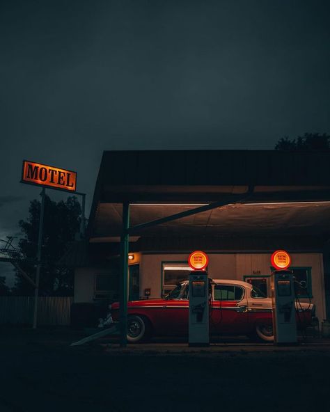 Gas Station At Night, Aesthetic Car Wallpapers, Car Organizers, Car Tattoo Design, Tattoo Car, Accessories Organization, Cars Modified, Car Dream, Wallpaper Car