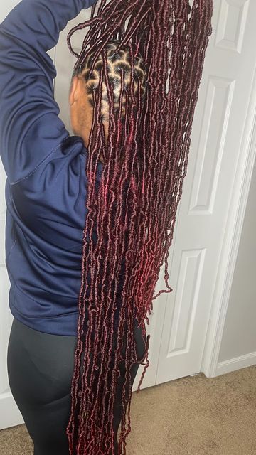 Multicolor Soft Locs, Burgundy Soft Locs Black Women, Burgundy Soft Locs, Red Soft Locs, Soft Locs With Color, Burgundy Locs, Instagram Not, Soft Locs, Hair Cuts Styles