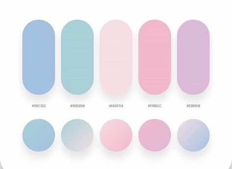 Flat Color Palette, Gradient Color Design, Pantone Colour Palettes, Color Design Inspiration, Hex Color Palette, Graphisches Design, Pastel Colour Palette, Brand Color Palette, Color Palette Design