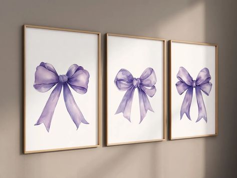 Bow Print Wall Art, Bow Nursery Print, Purple Bow Nursery Wall Art, Bow Nursery Art, Bow Nursery, Lilac Nursery, Purple Nursery, Girls - Etsy Nursery Lilac, Lavender Nursery Decor, Bow Nursery, Nursery Purple, Lilac Nursery, Purple Nursery Girl, Lavender Walls, Lavender Nursery, Lavender Paint