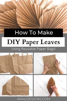 Paper Grocery Bags, Paper Bag Crafts, Dekor Diy, Boho Bridal Shower, Paper Leaves, Boho Baby Shower, Amazing Diy, Vintage Diy, How To Make Diy