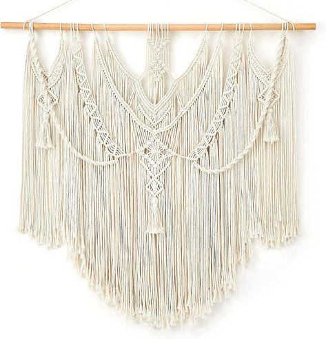 Mkono Macrame Wall Hanging Boho Home Decor Chic Woven Decoration for Bedroom Living Room Apartment Dorm Decoration For Bedroom, Bohemian Style Decor, Casual Boho Style, Apartment Dorm, Living Room Apartment, Elegant Wall Art, Wall Hanging Boho, Room Apartment, Macrame Hanging