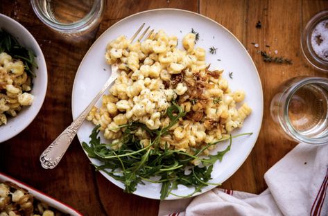 Caramelised Onion and Goat’s Cheese Pasta Bake Pasta Bake Vegetarian, Balsamic Pasta, Cheese Pasta Bake, Pasta Board, Pasta Bakes, Caramelised Onions, Balsamic Onions, Goat Cheese Pasta, Bake Easy