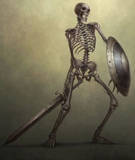 D&d Skeleton, Skeleton Warrior Art, Skeleton Dnd, Warlock Ideas, Skeleton Poses, Undead Warrior, Skeleton Warrior, Dnd Minis, Dnd Monsters