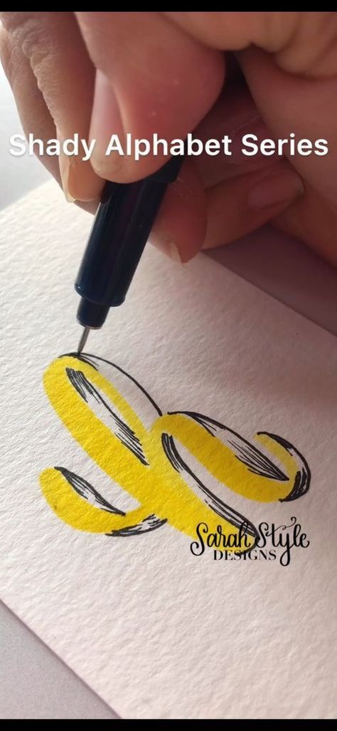 Shading letters with lines and bullet-tip pens  #shading #art #handlettering #lettering #moderncalligraphy #linedrawing Brush Lettering Alphabet, Brush Pen Lettering, Alfabet Letters, Hand Lettering Drawing, Hand Lettering Art, Hand Lettering Fonts, Hand Lettering Alphabet, Hand Lettering Tutorial, Creative Lettering