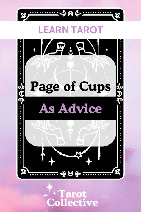 Unlock the secrets of the Page of Cups as advice in your tarot readings! 🌟 Discover its profound insights on www.tarot-collective.com and learn how this card can guide you towards emotional growth, creativity, and new beginnings. #TarotAdvice #PageOfCups #TarotCollective #SpiritualGuidance #TarotReading Powerful Advice, Cups Tarot Meaning, King Of Cups, Empress Tarot Card, Learn Tarot, Wands Tarot, Daily Tarot Reading, Cups Tarot, Tarot Meanings