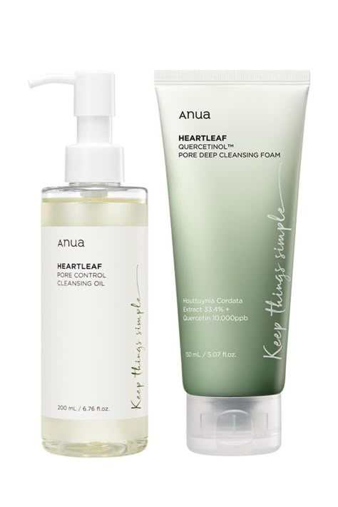 Korean Double Cleansing, Double Cleansing Products, Anua Cleansing, Korean Skin Care Secrets, Double Cleansing, Glow Skin, Facial Skin Care Routine, Pore Cleansing, Pretty Skin Care