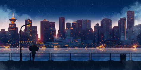 Anime 4800x2400 anime city building women umbrella night painting digital art SeerLight Anime City Background, Anime Night, Background Night, Wallpaper City, 3d Camera, Night Wallpaper, Anime City, Desktop Wallpaper Art, City Background