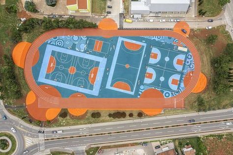 Urban Spaces Design, Sports Facility Architecture, Landscape Architecture Diagram, Architecture Drawing Presentation, Urban Playground, Sports Field, Sport Park, Sport Court, Playground Design