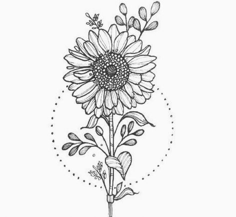 Pin by Jessica Garza on Pages | Sunflower drawing, Tattoo drawings, Flower tattoos #tattooideas #sunflowertattoos Easy Flower Drawings, Sunflower Drawing, Tattoo Zeichnungen, Sunflower Tattoos, Sunflower Bouquets, Sunflower Tattoo, 자수 디자인, Pencil Art Drawings, Sleeve Tattoo