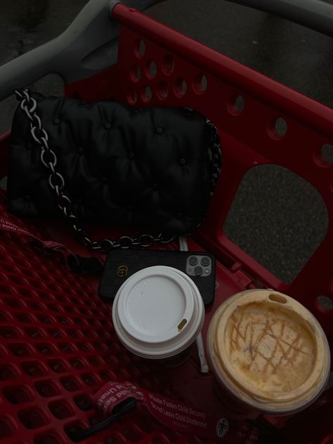 Fall target run, Starbucks, black bag, fall Aesthetic, dark aesthetics Working At Target Aesthetic, Running Errands Aesthetic, Target Run Aesthetic, Target Aesthetic Photos, Target And Starbucks, Starbucks Run Aesthetic, Target Aesthetic, Target Starbucks Tumbler, Target Haul