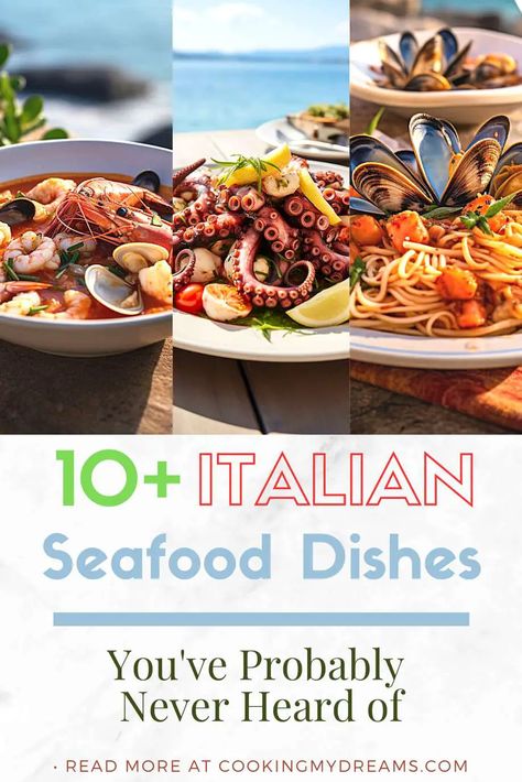 10+ Italian Seafood Dishes You've Probably Never Heard of Fancy Fish Dinner, Monkfish Stew, Italian Side Dishes, Italian Seafood, Italian Seafood Recipes, Seafood Lasagna, Seafood Risotto, Tomato Risotto, Seafood Stew